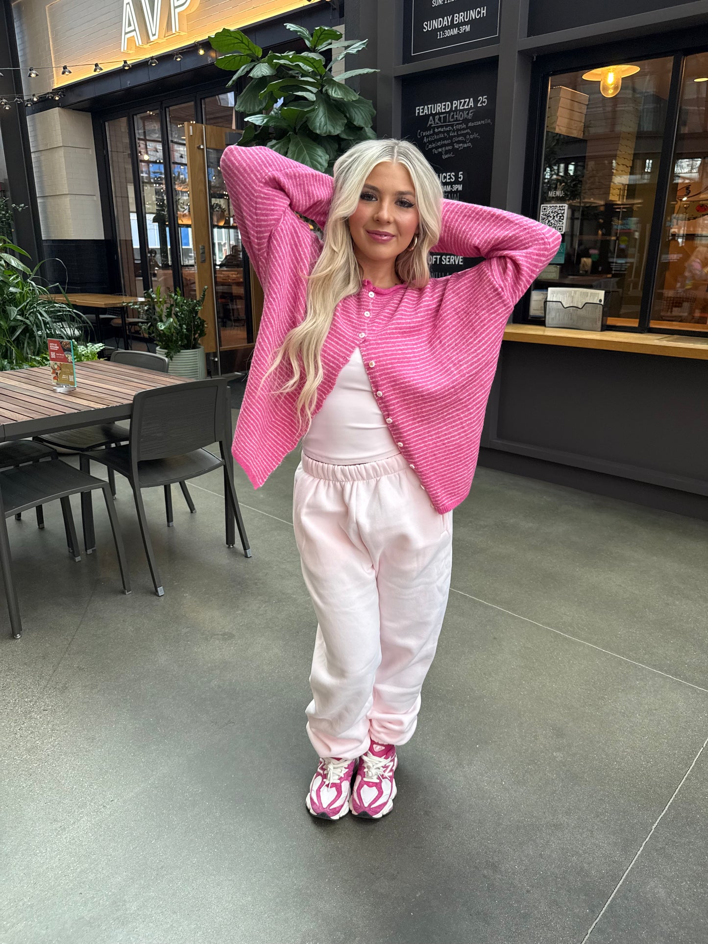 Alison Striped Cardigan