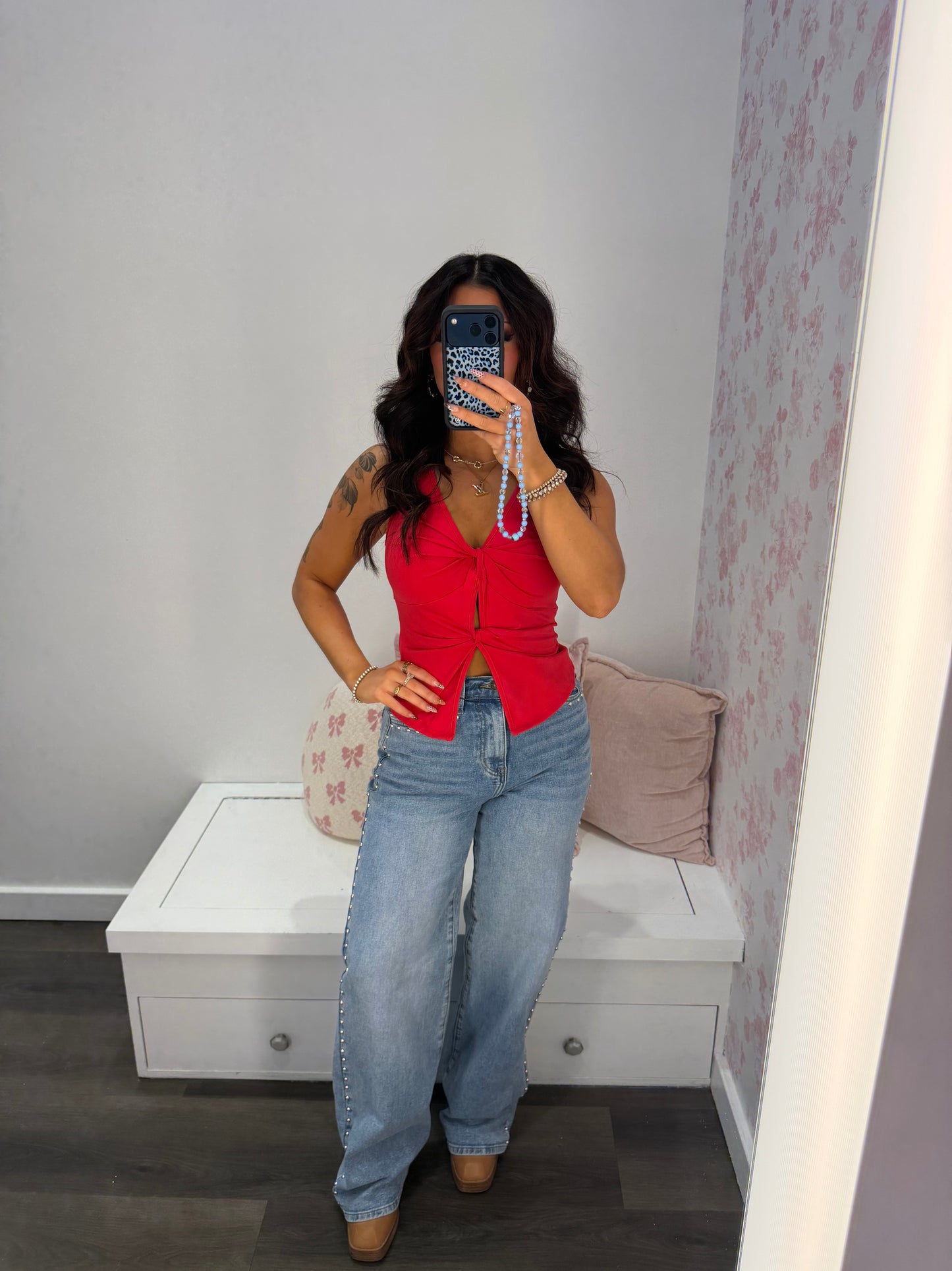 Make Up Your Mind Tank in Red