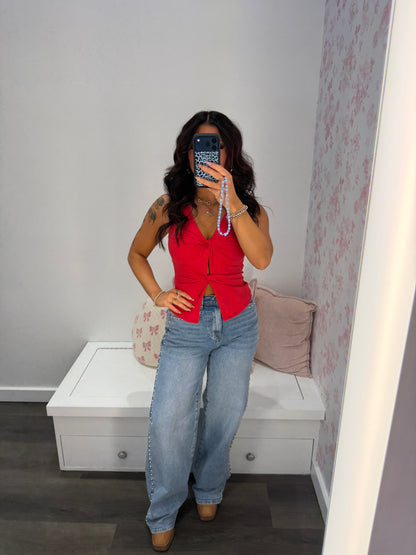 Make Up Your Mind Tank in Red