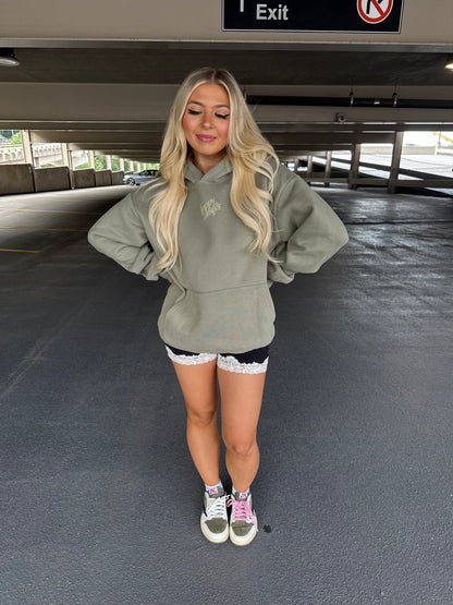 Happy Camp3r Puff Series Hoodie in Olive