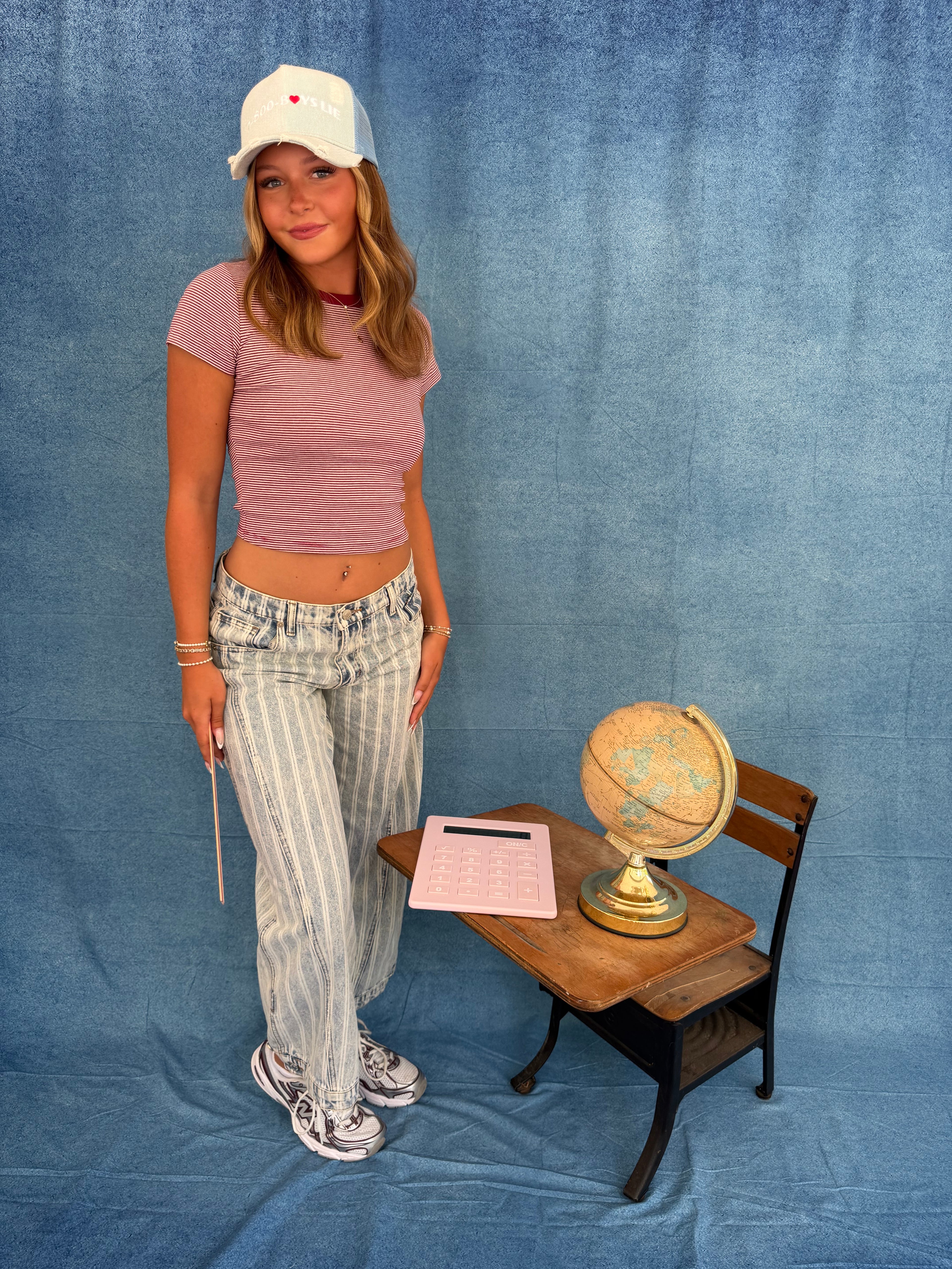 Kee’s Stripe Tee in Burg