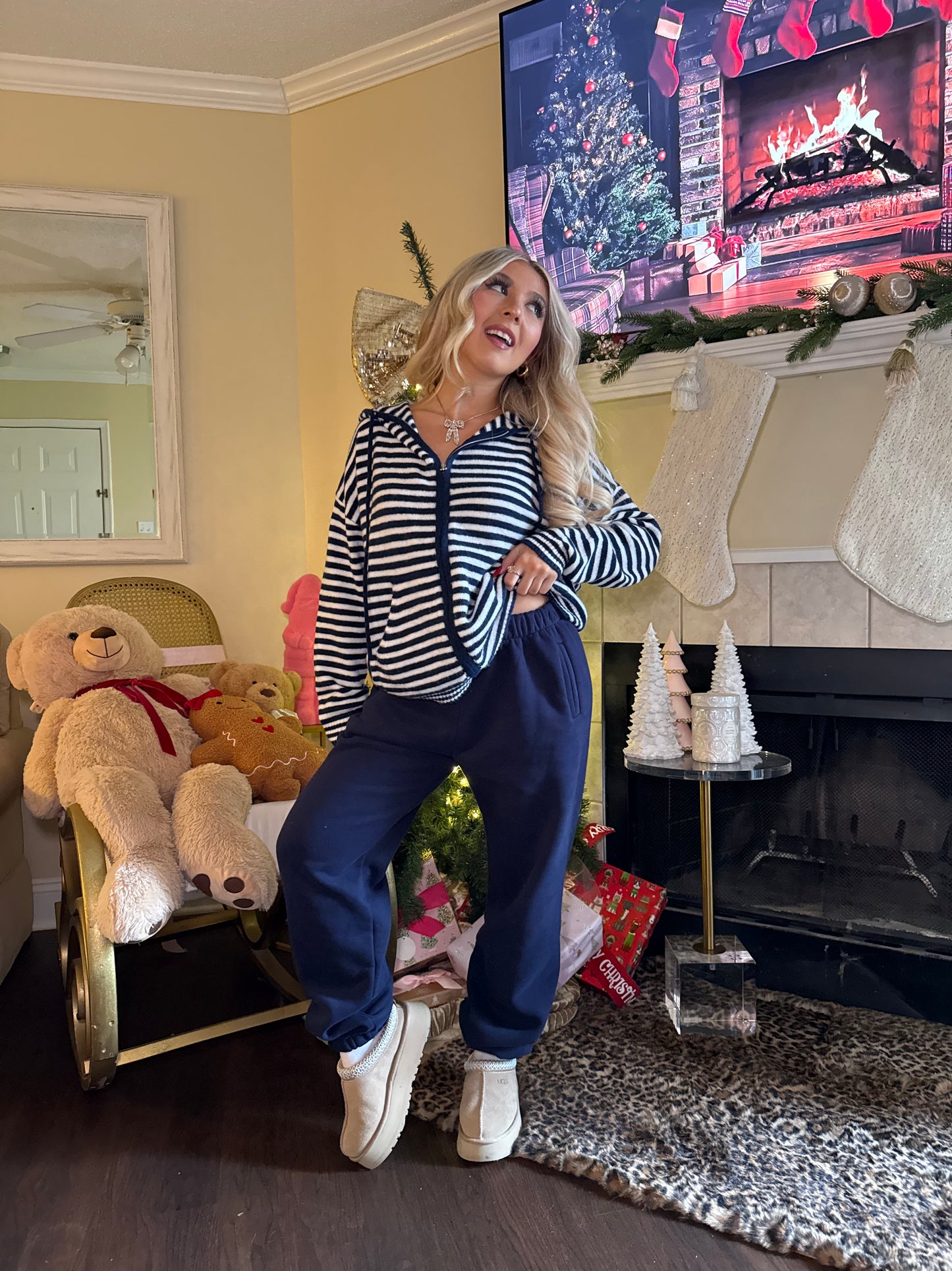 Casual Corner Navy Zip Up