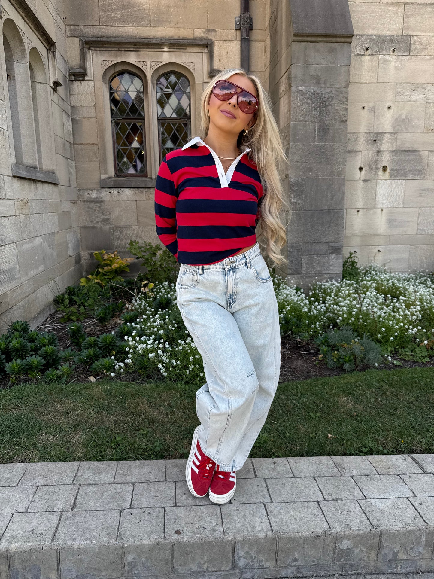 Tommy Rugby Tee in Red