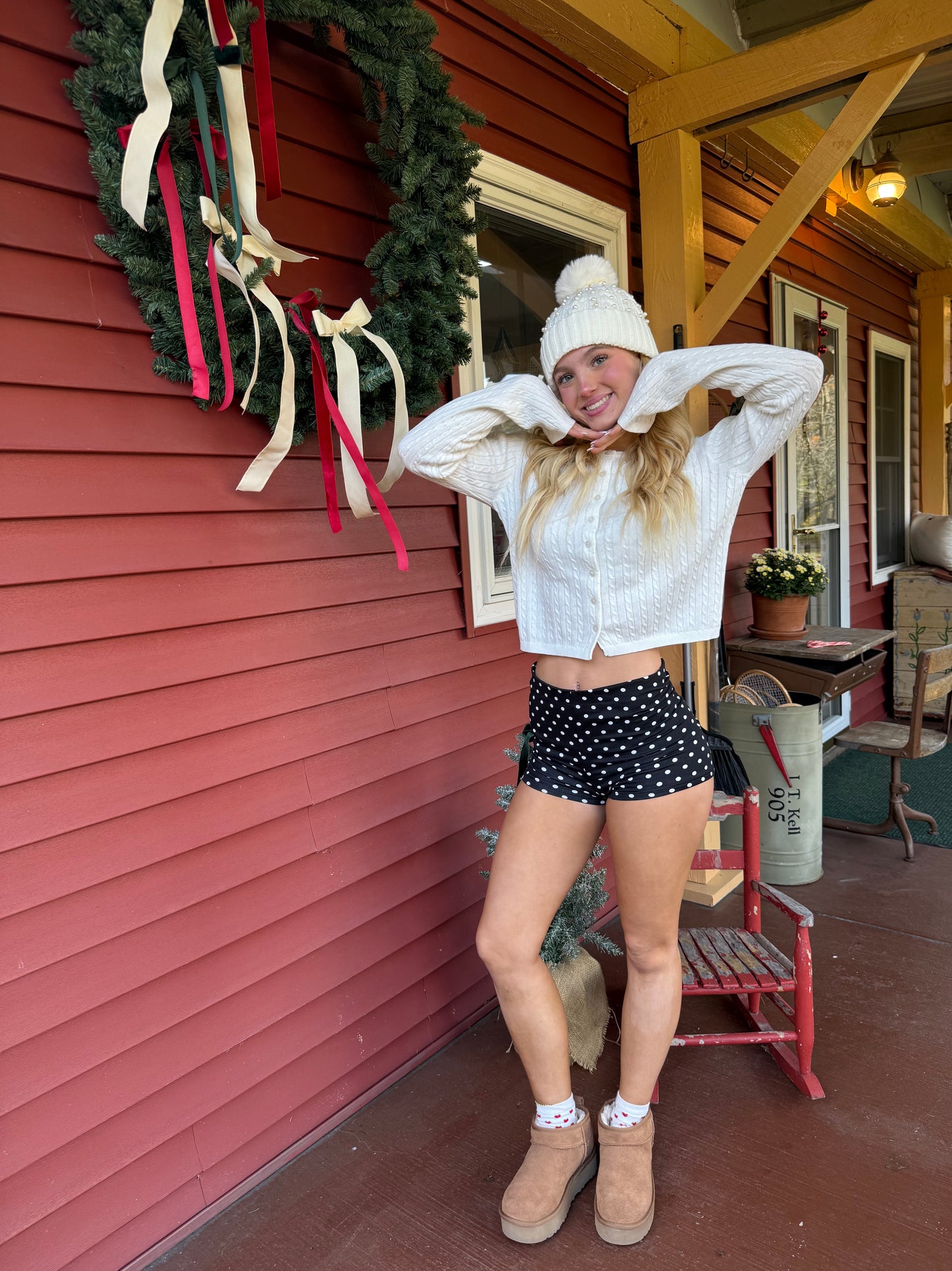 Christmas Cookies Cardi in White