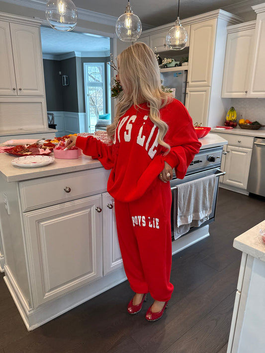 Boys Lie Red Bow Sweatpant