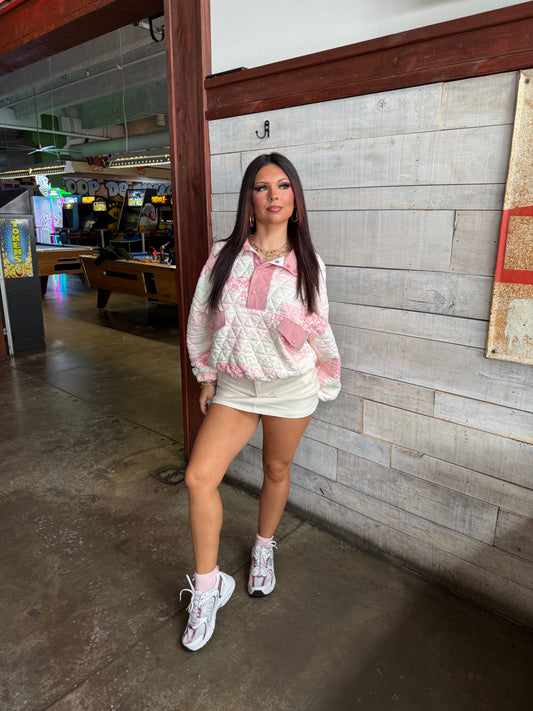 Patchwork Polly Halfway Pullover