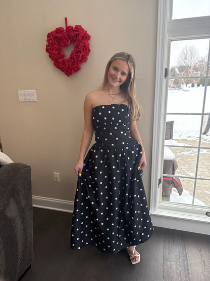 Strapless Mansions Polka Maxi