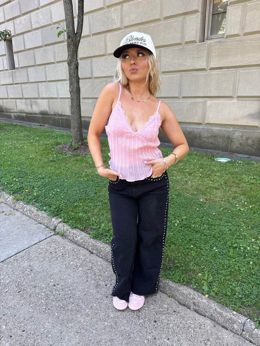 Rushed Romance Tank in Blush