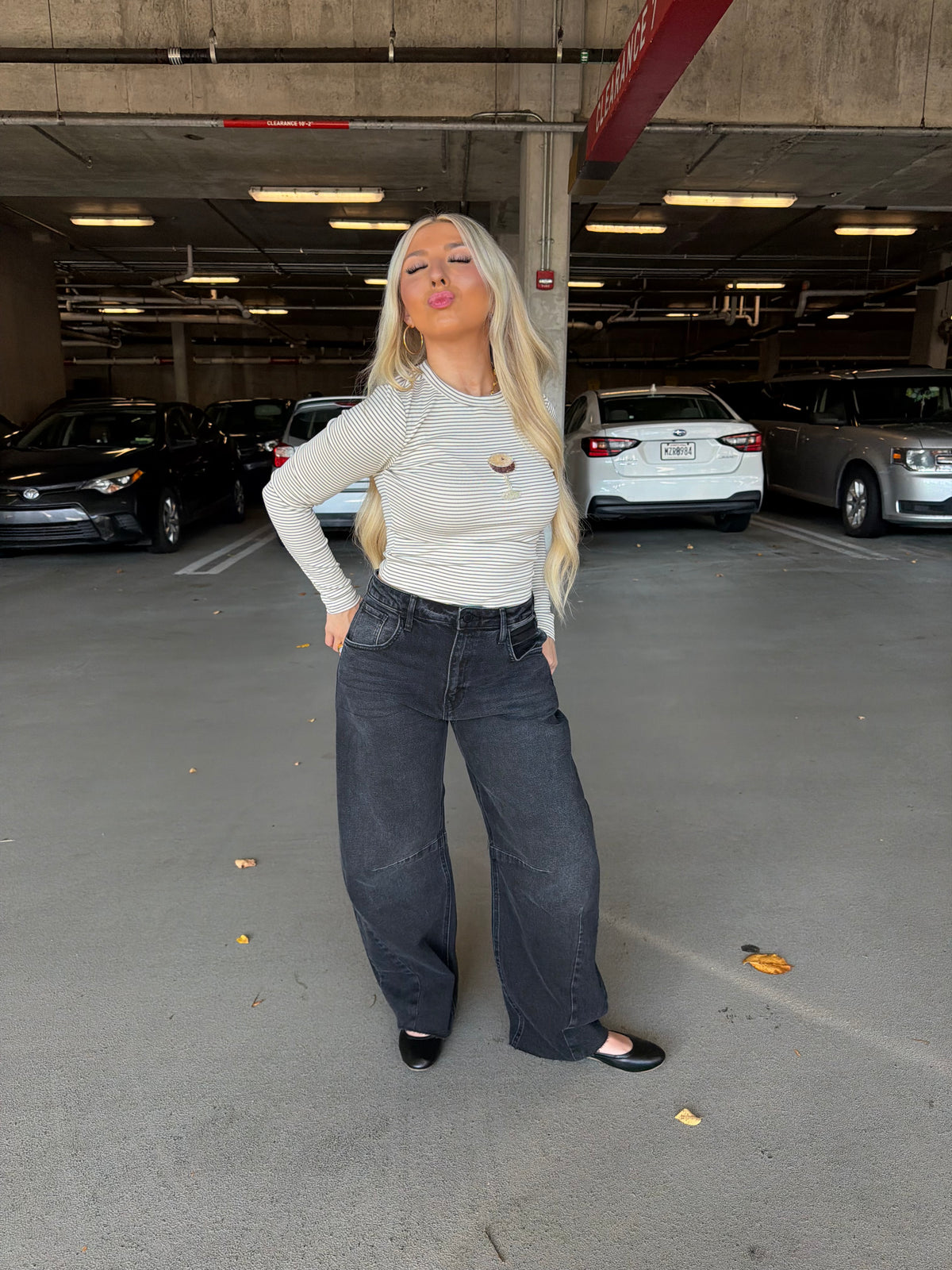 Brave Barrel Jean in Black Wash