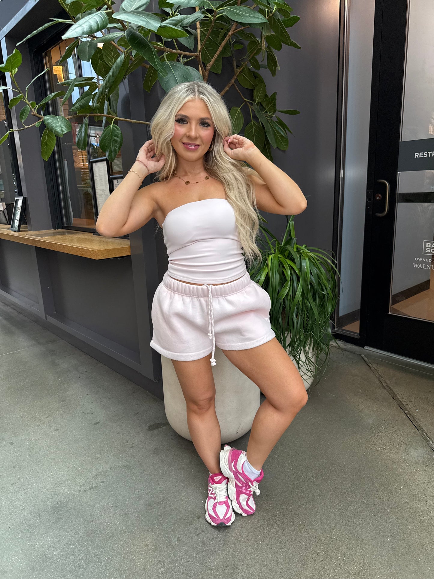 Never Lie Tube Top in Pale Pink