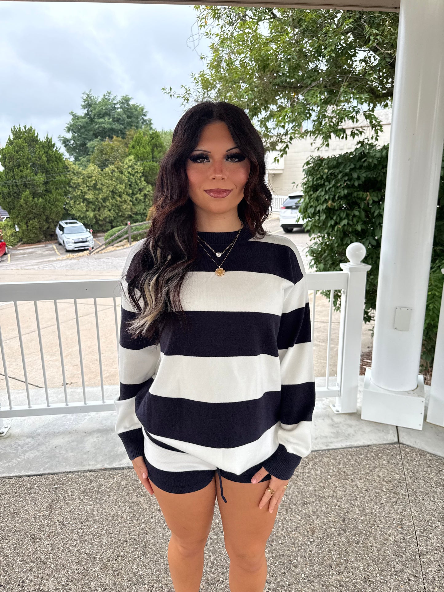 Cozy Posey Set in Navy (Sweater)