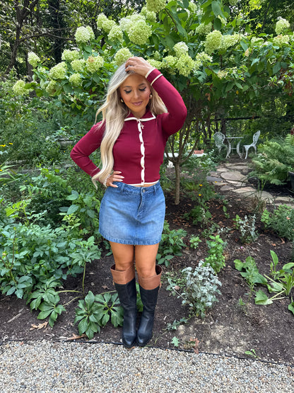 Luster Burgundy Sweater