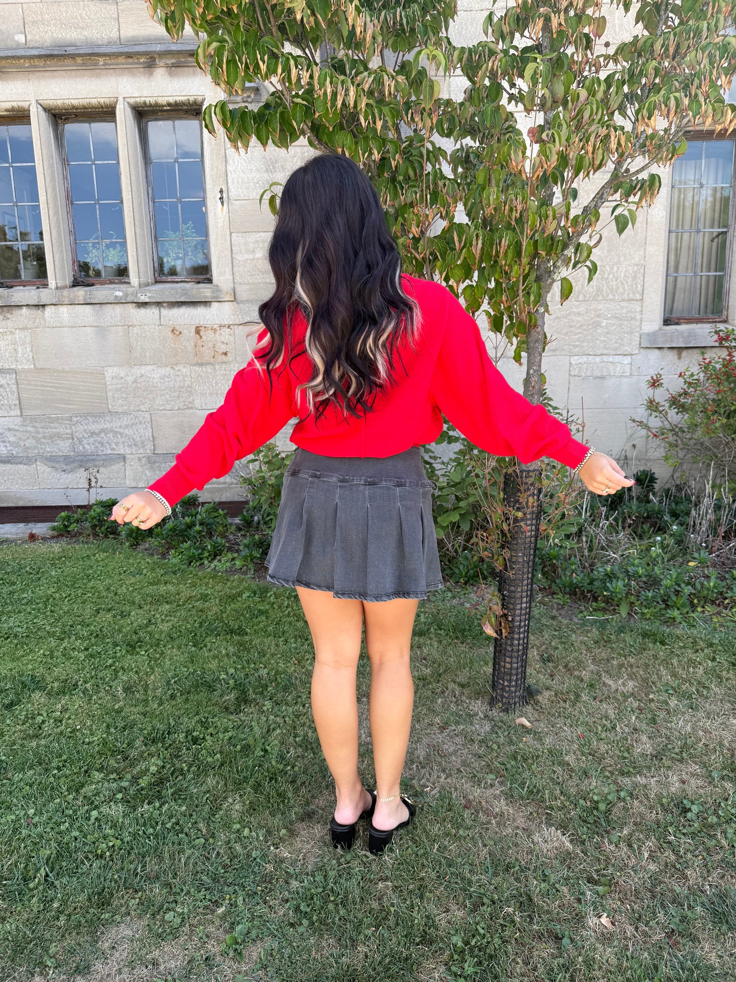 Cherry Red Pullover Sweater