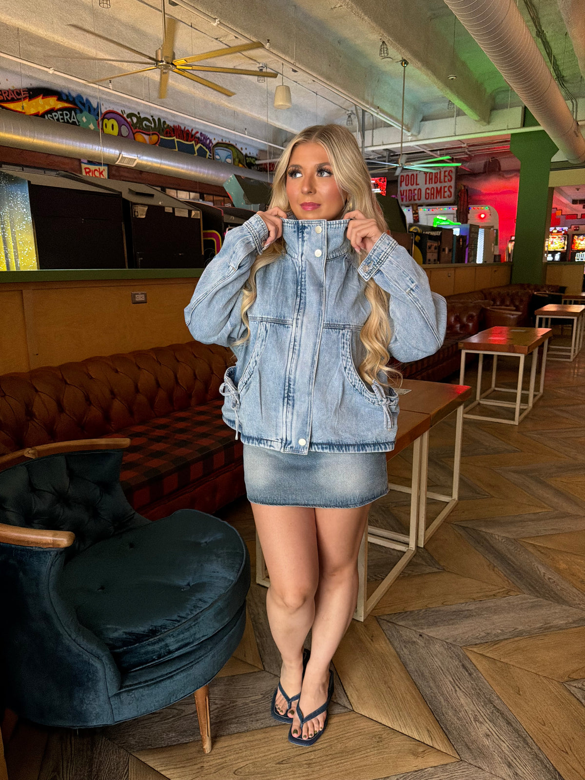 Reale Bow Denim Jacket