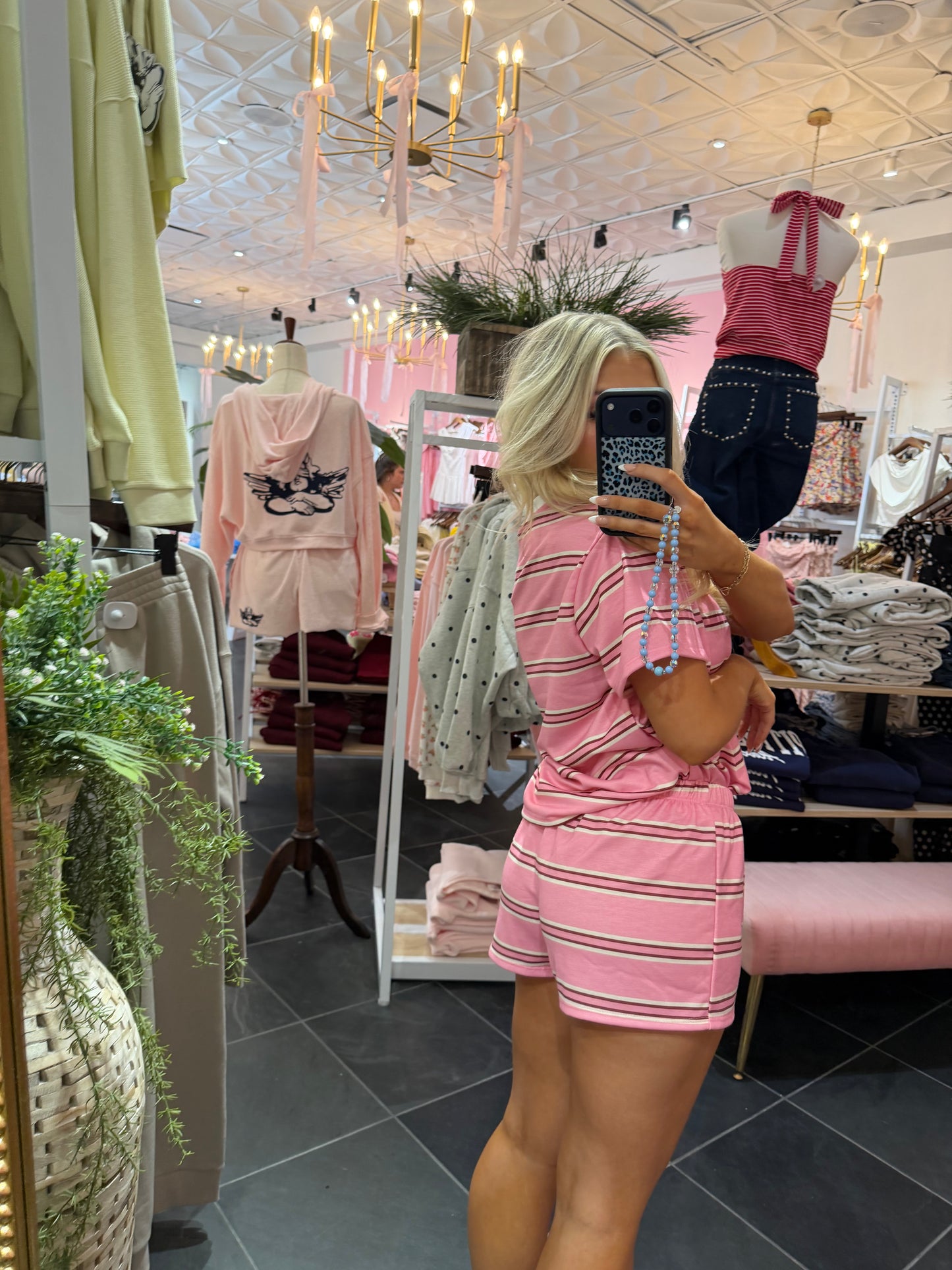 Bigger Issues Striped Set Pink (SHORTS)