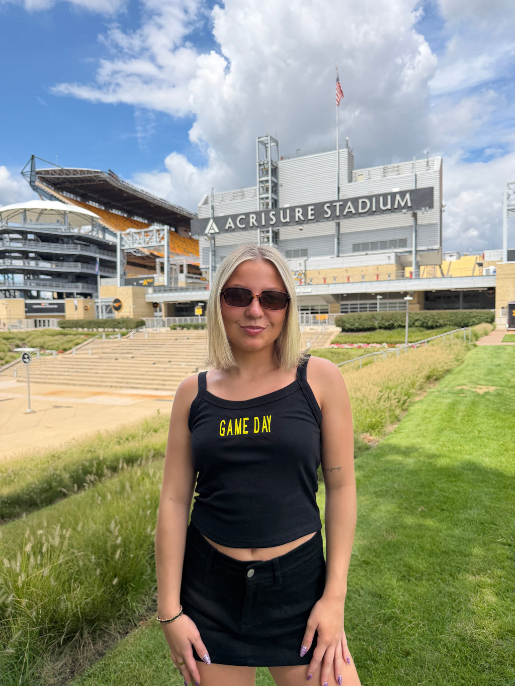 Black & Gold Tank: Gameday FINAL SALE