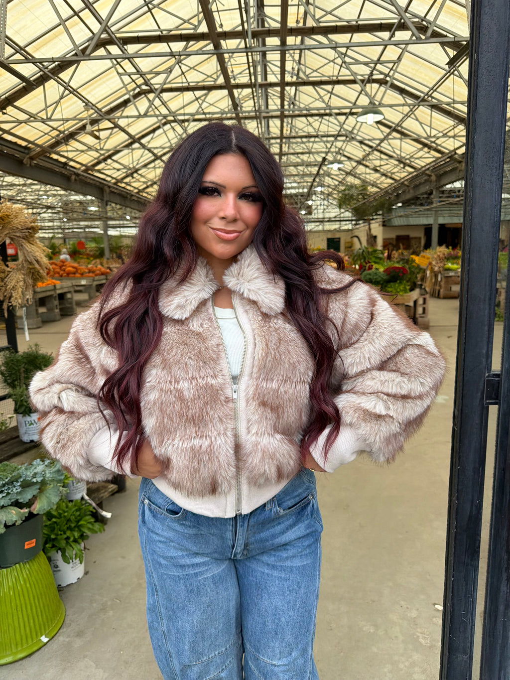 Donatelli Zip Up Fur Coat