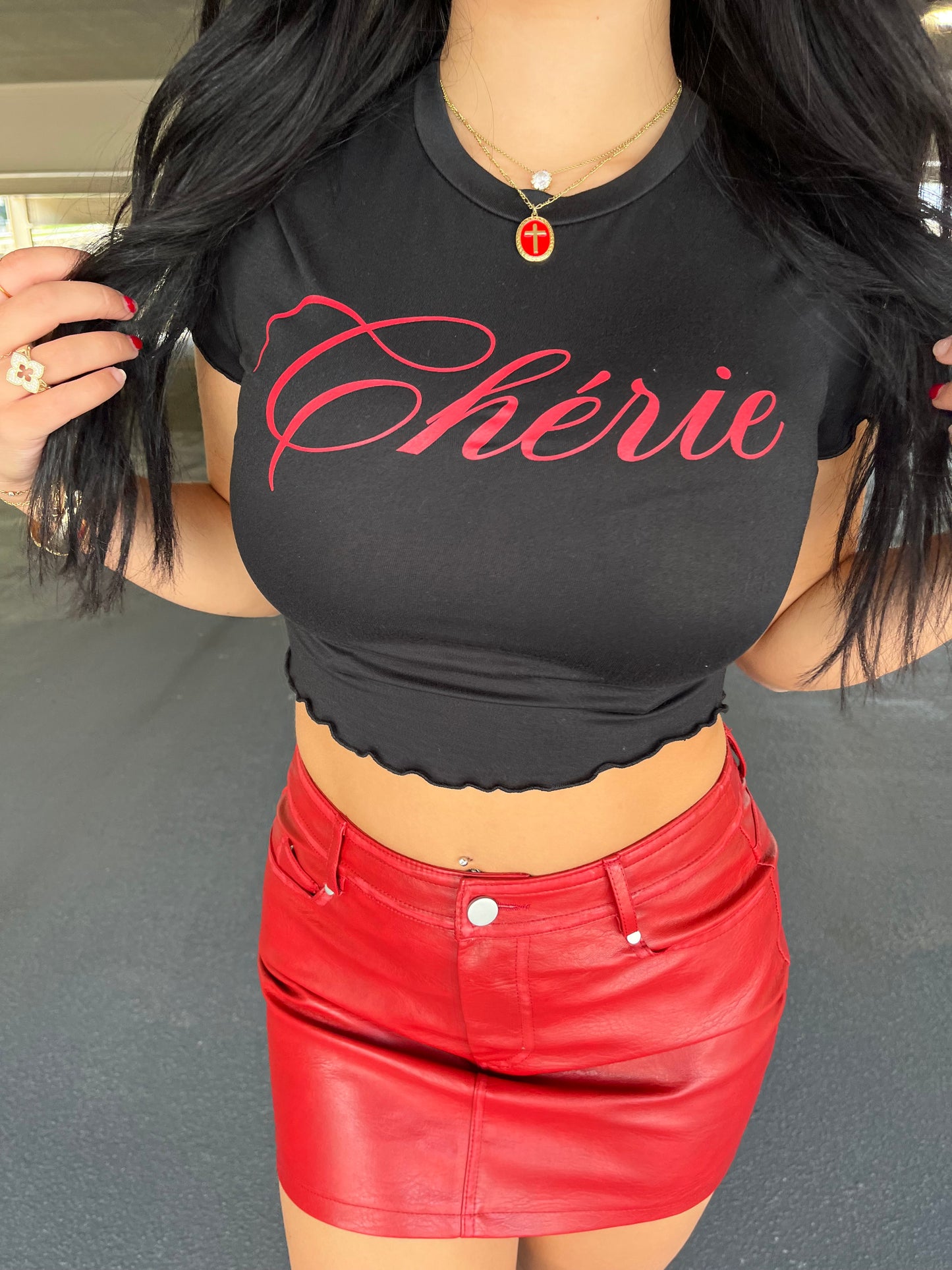 Cherie Black Tee