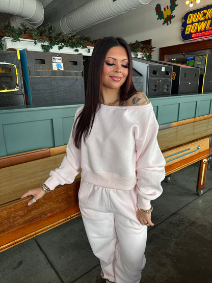 So Fetch One Shoulder Top in Pale Pink