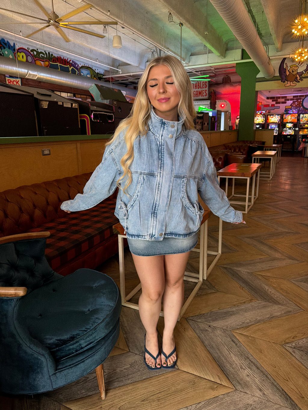Reale Bow Denim Jacket