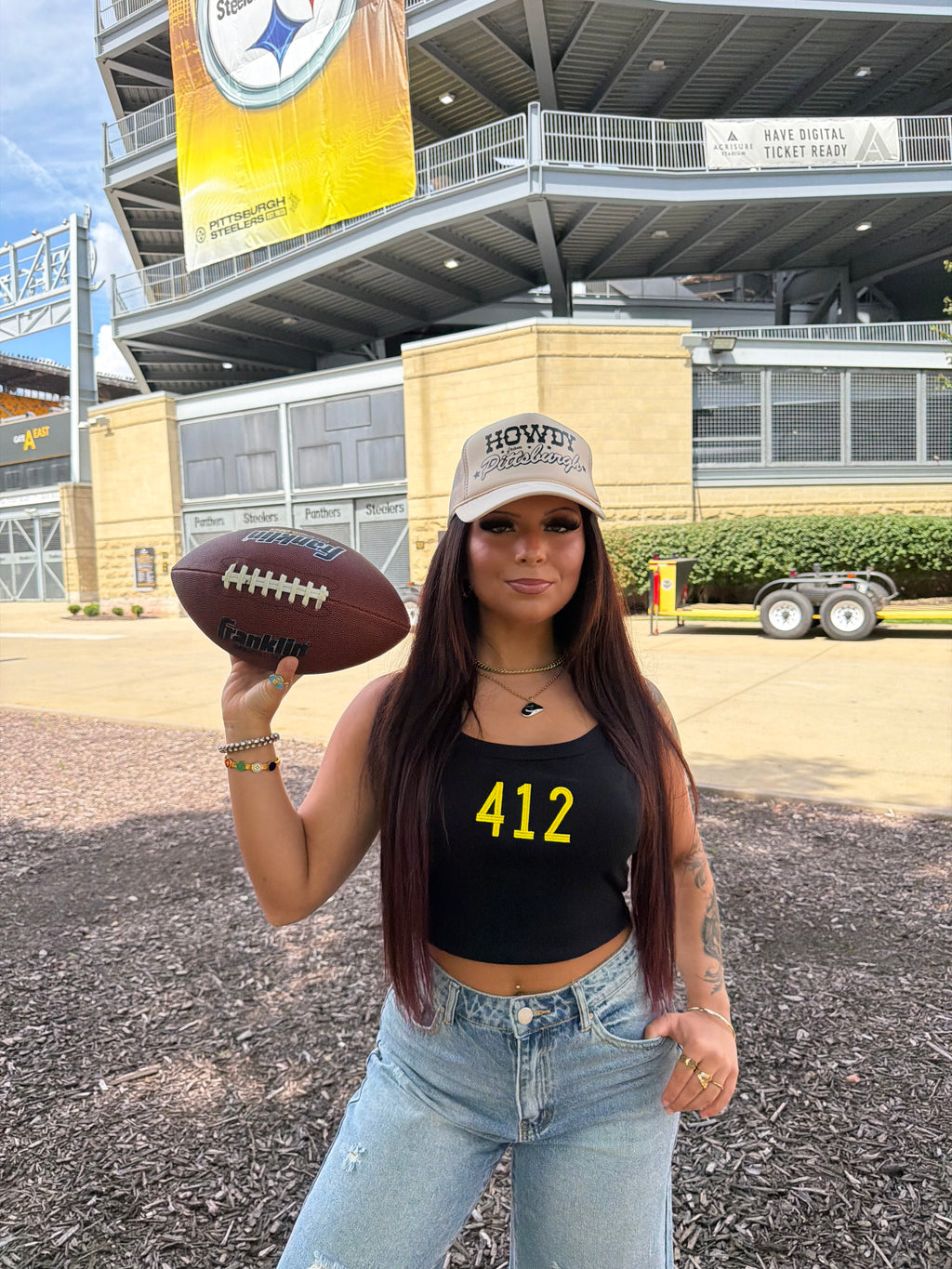 Black & Gold Tank: 412 FINAL SALE