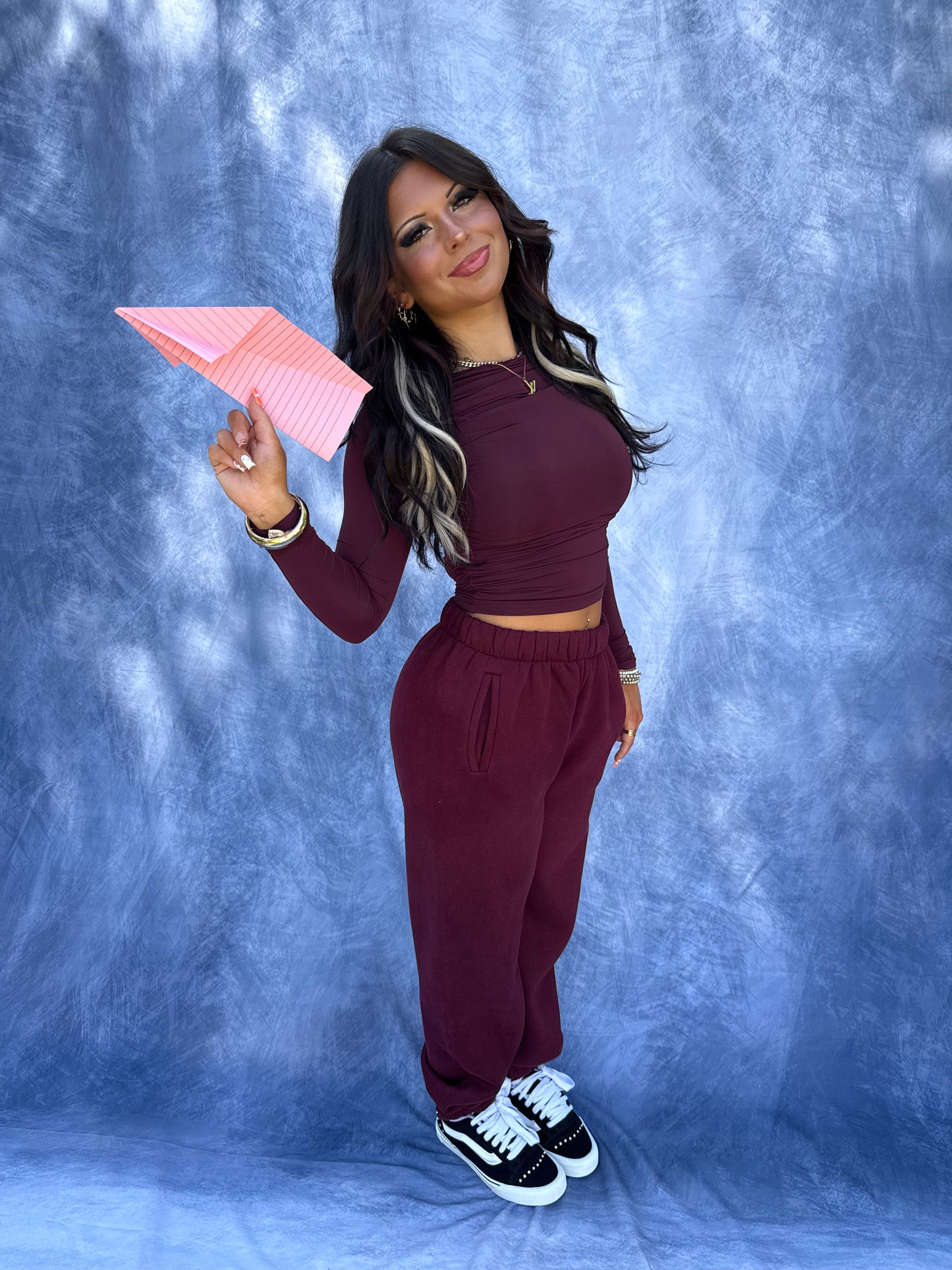 So Fetch Sweatpants in Black Cherry