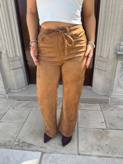 Fall Vibing Suede Pants