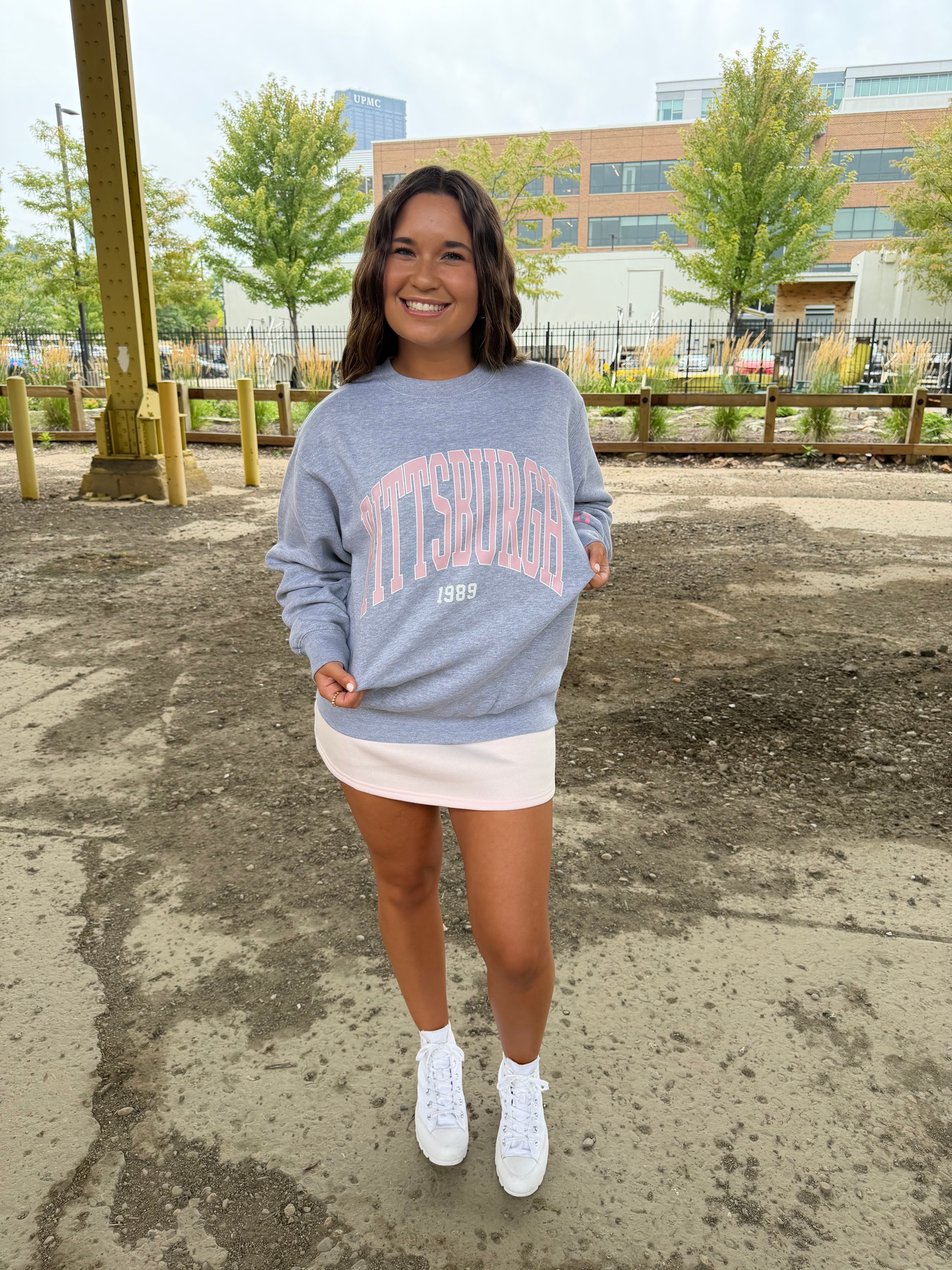 Pittsburgh 412 Crew Pink/Grey