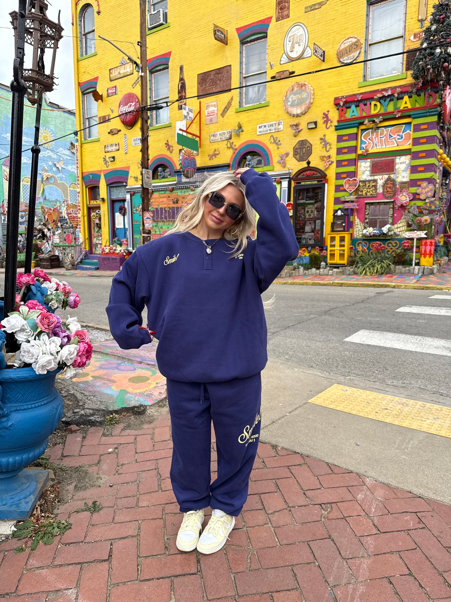 The Mayfair Group Smile It Looks Good Sweatshirt