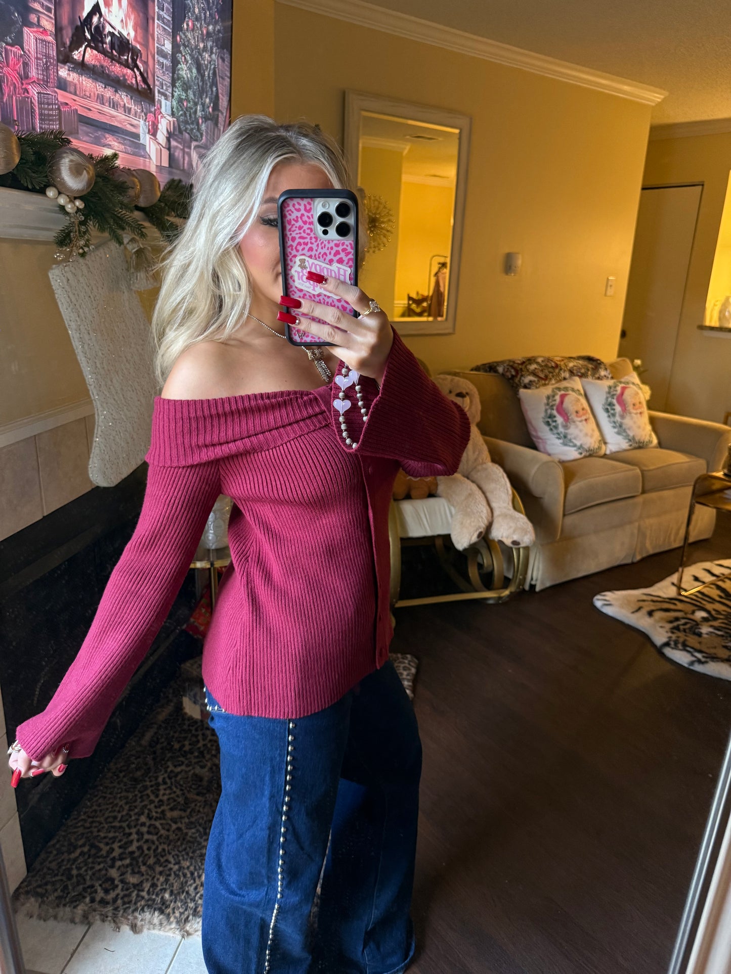 Studded Belle Denim in Dark