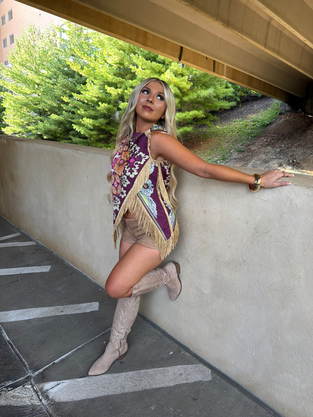 Wine & Dine Fringe Fall Top