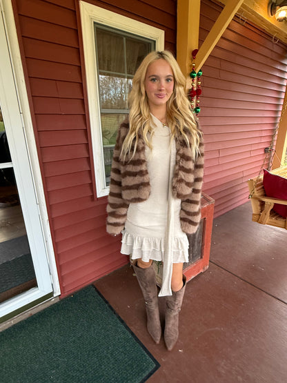 Caramel Macchiato Fur Coat