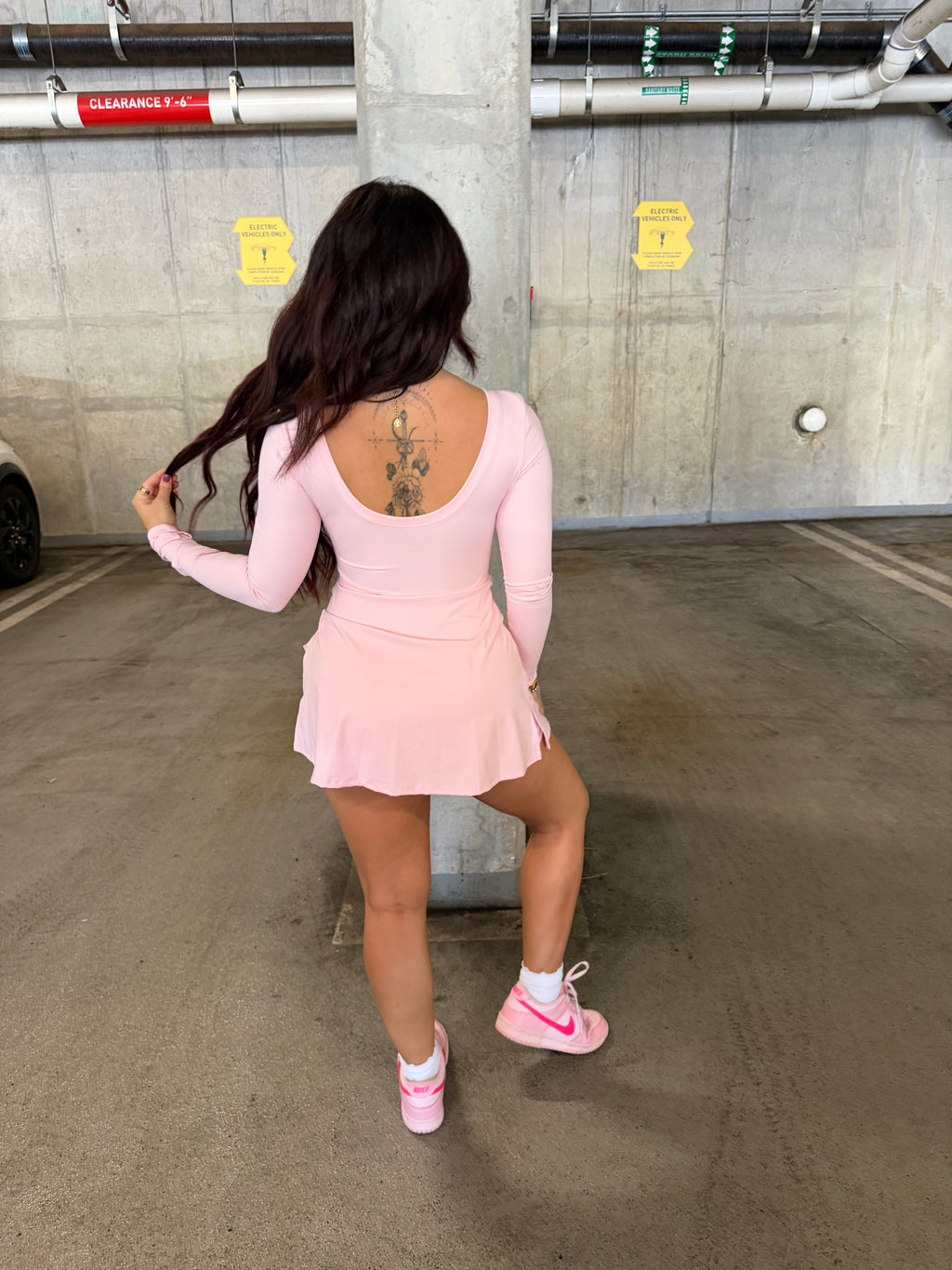 Daffy Pale Pink Active Dress
