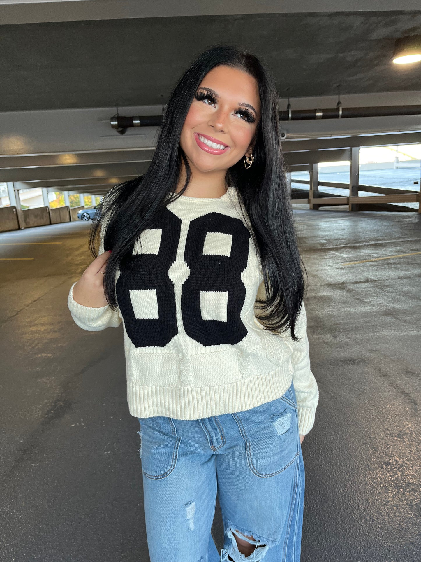 88 Knitted Sweater in Cream