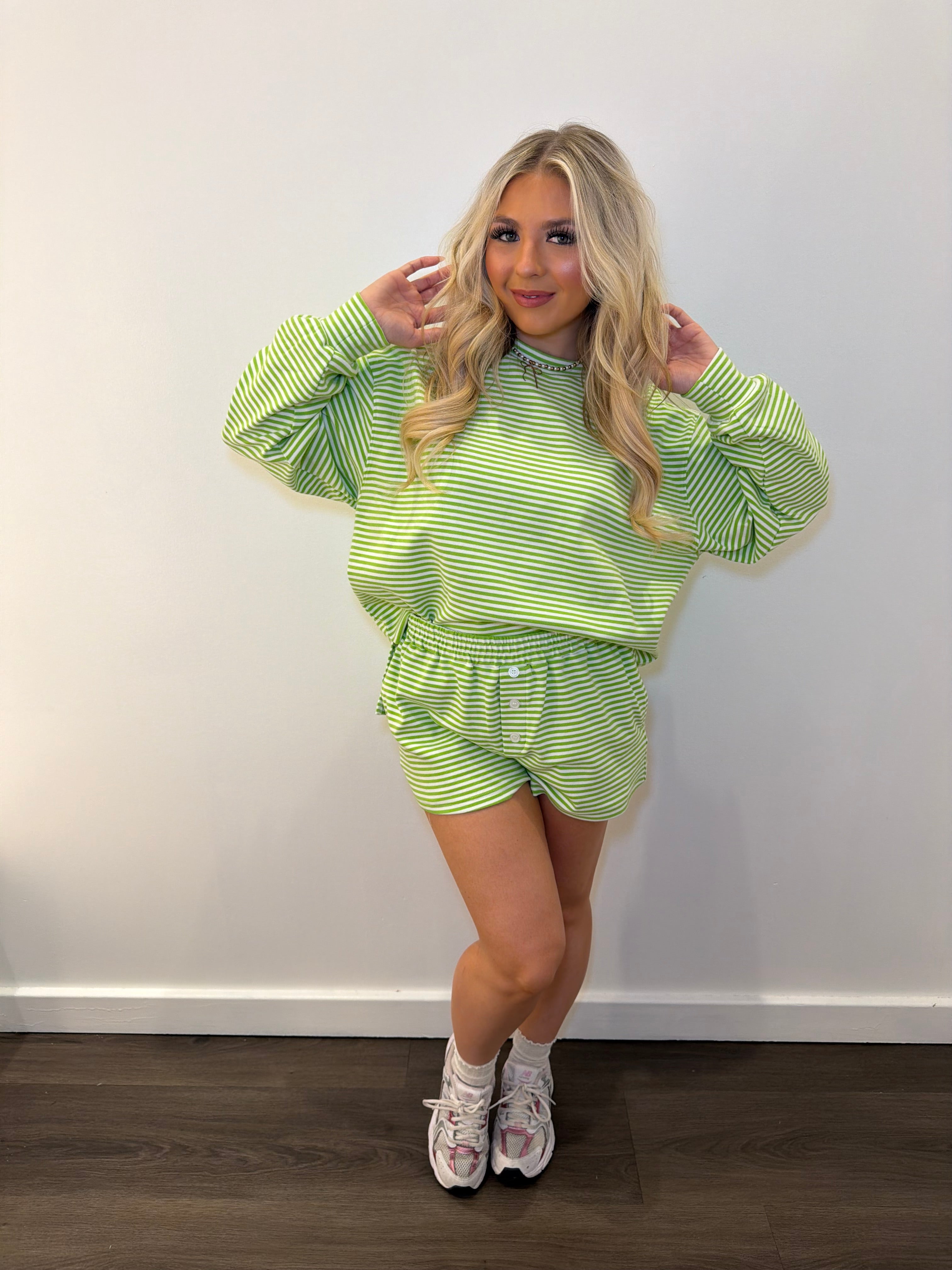 Lucky Love Stripe Set (SHORTS)