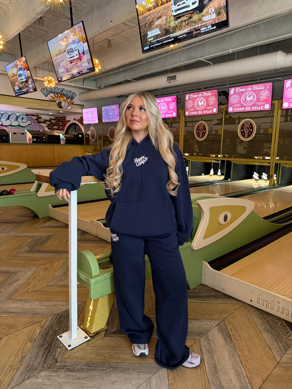 Happy Camp3r Puff Series Hoodie Navy