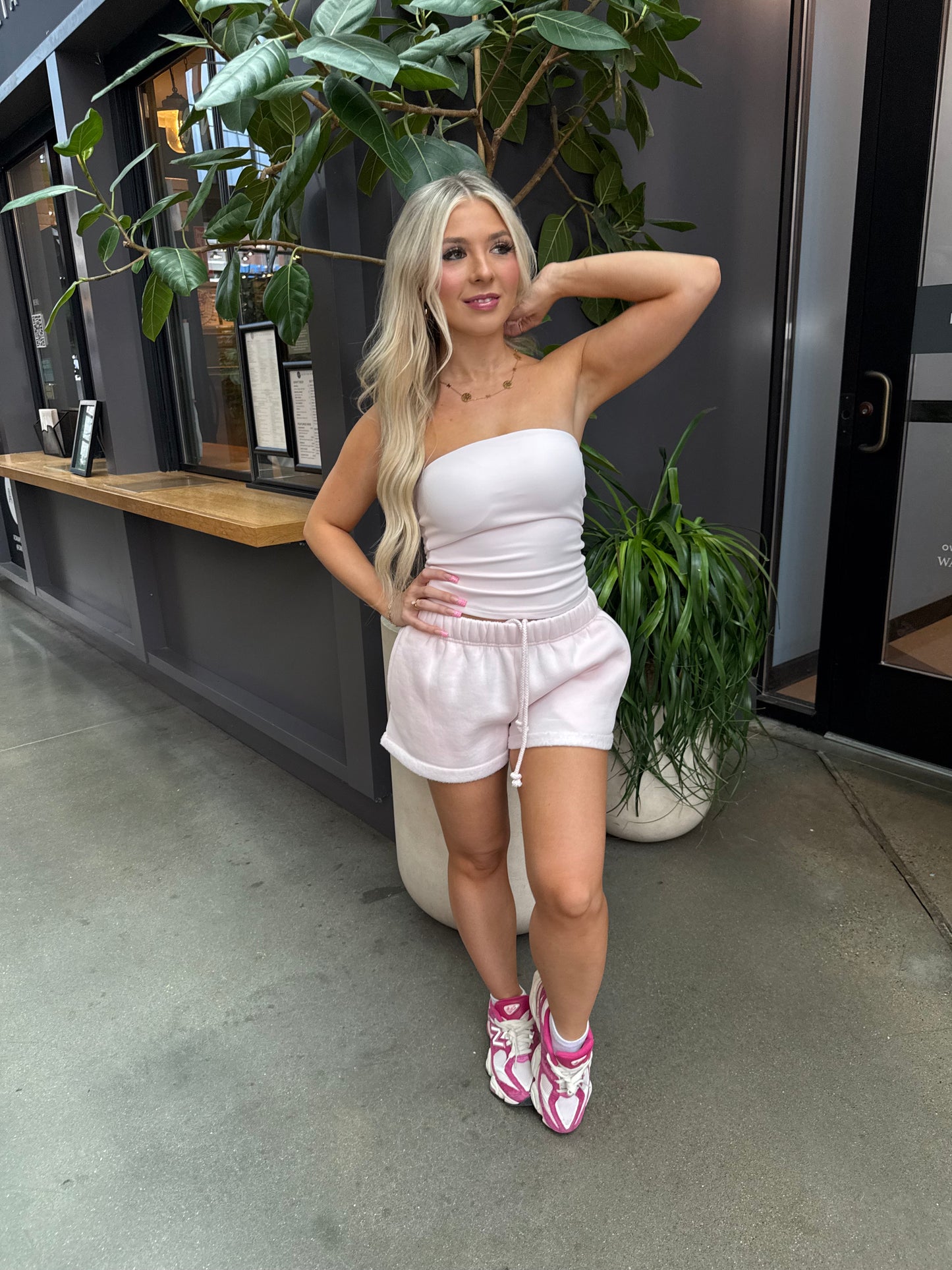 Never Lie Tube Top in Pale Pink