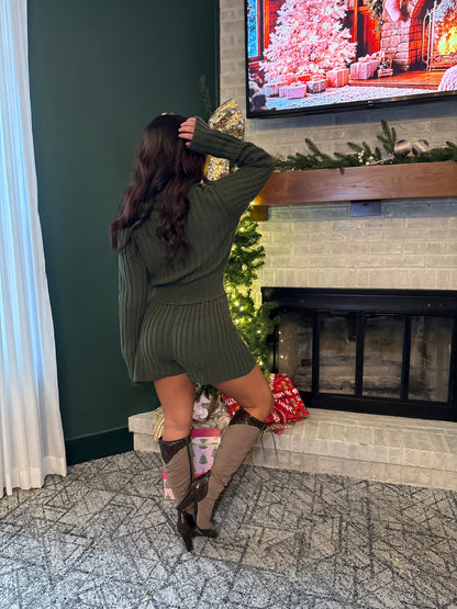 Olive Christmas Martini Romper