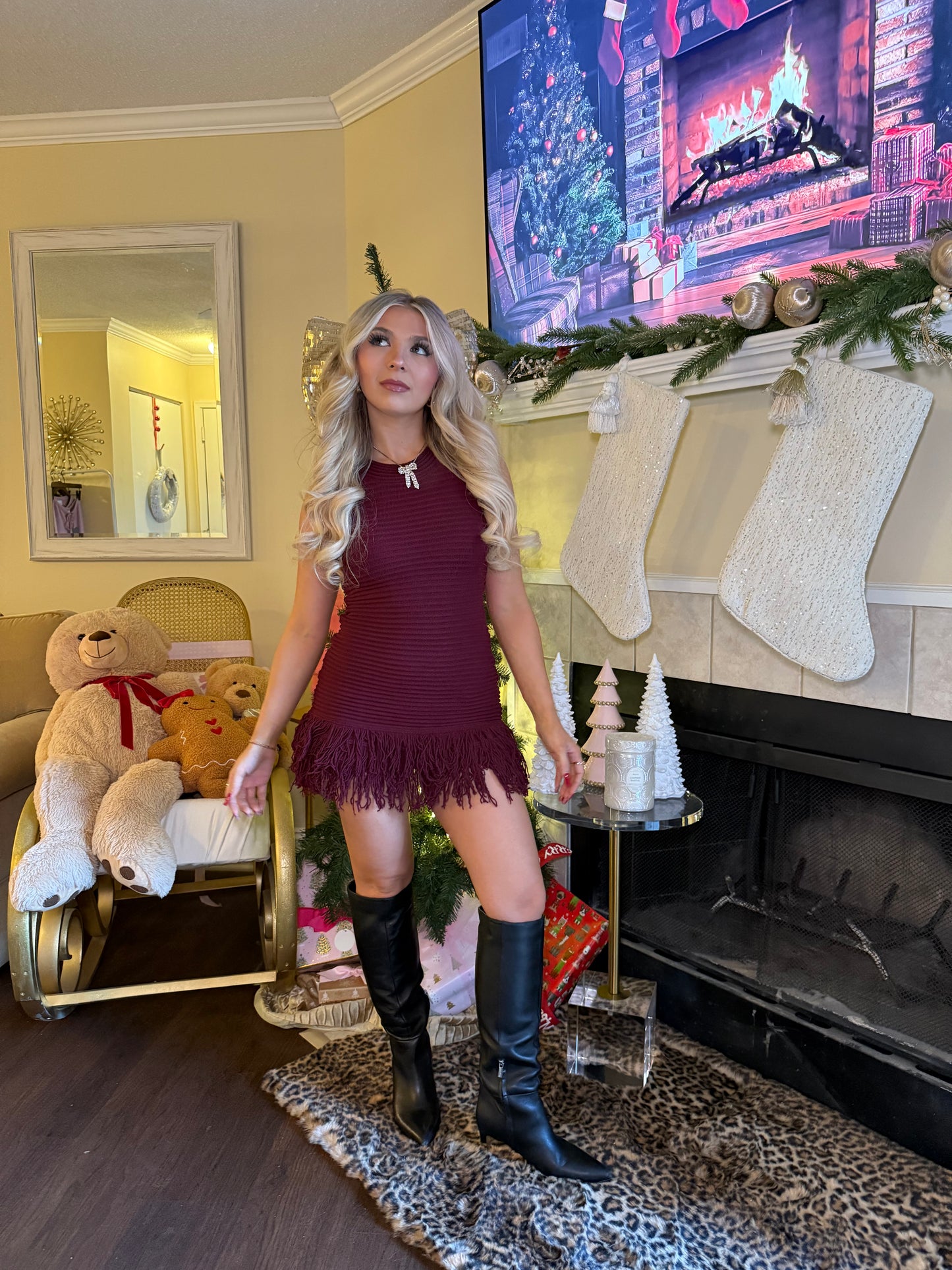 Dark Cherry Lacquer Dress