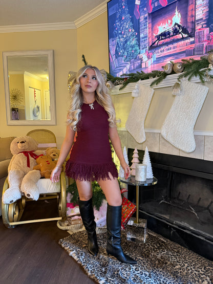 Dark Cherry Lacquer Dress