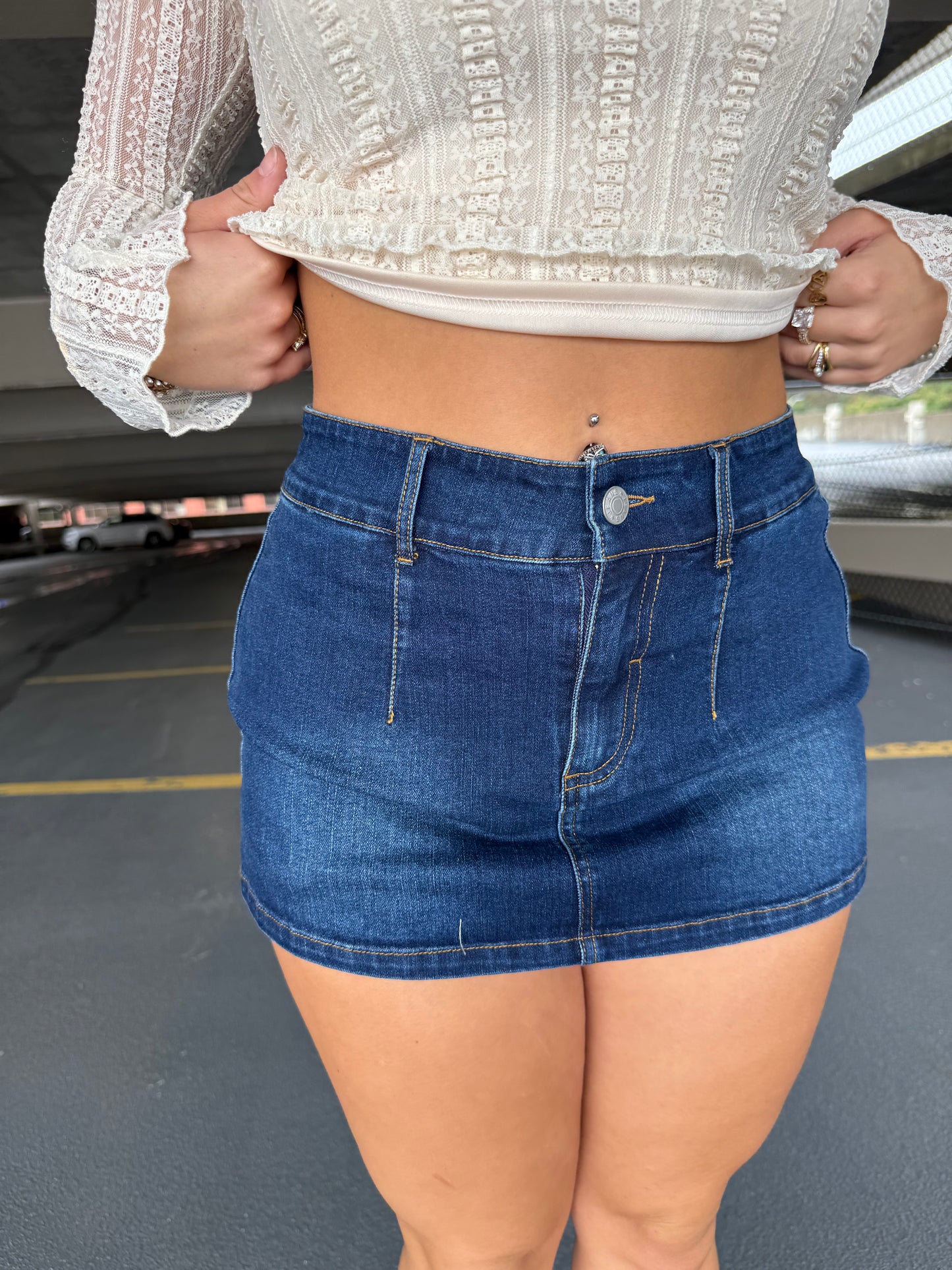 Deep Wash Mini Skort