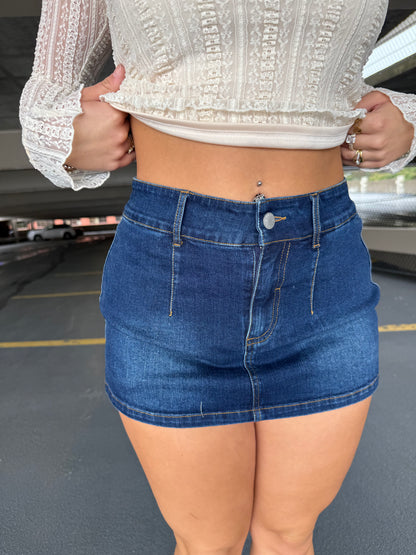 Deep Wash Mini Skort