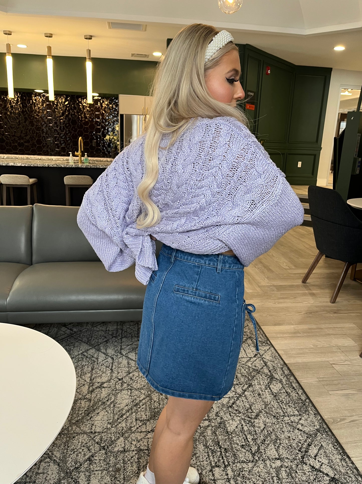 Beethoven Denim Bow Skirt