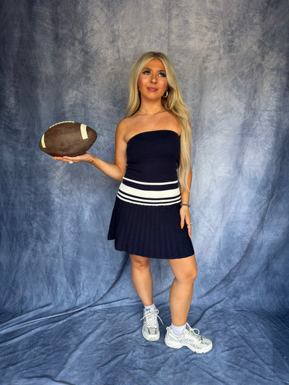 Game Point Dress in Navy