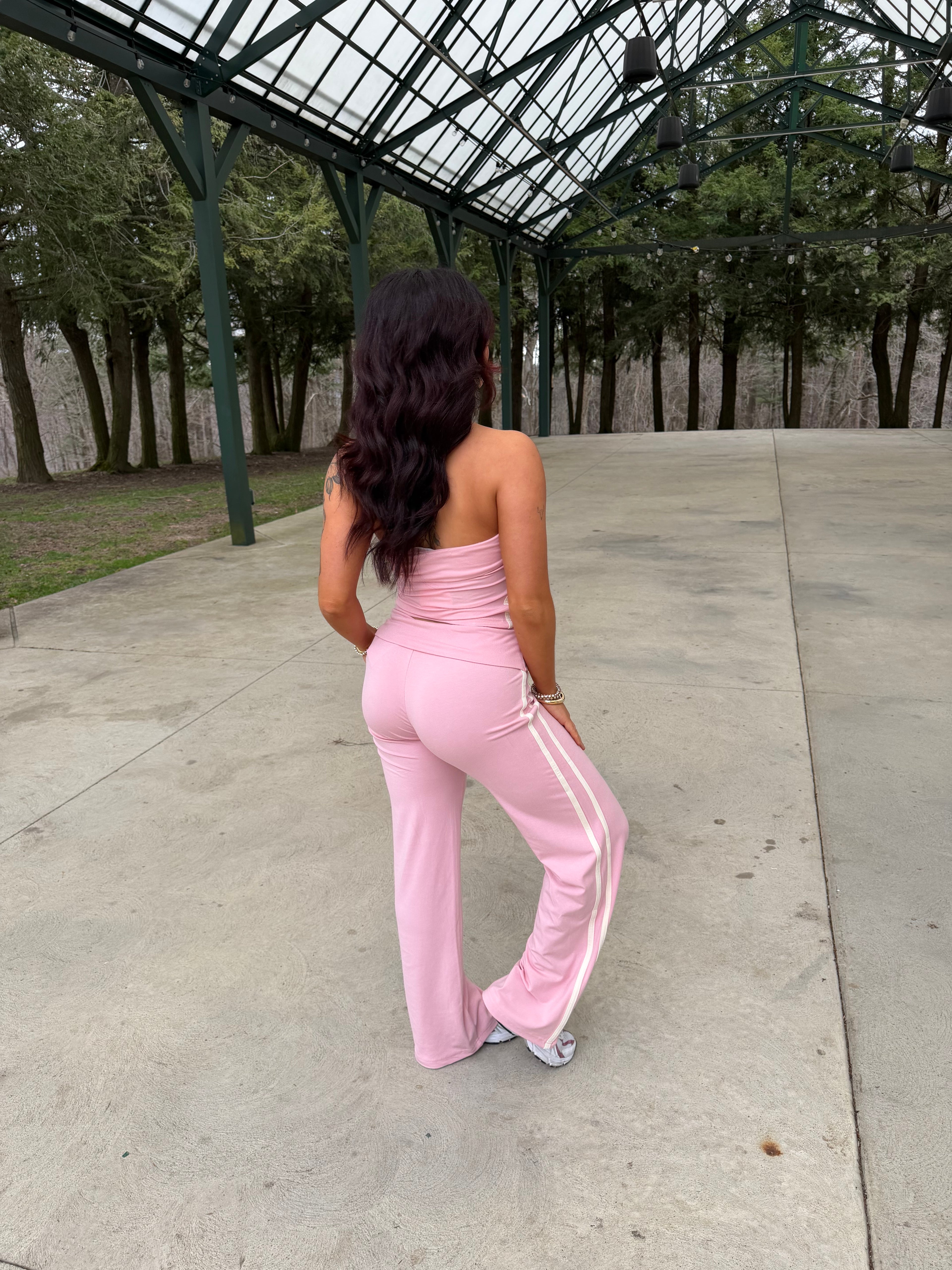 Side Stripe Pink Set (Pant)