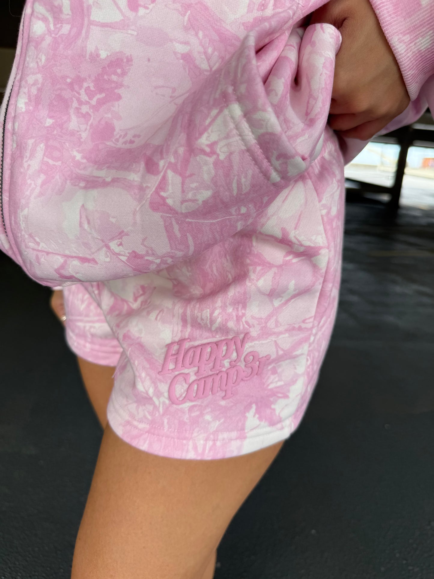 Happy Camp3r Soft Pink Camo Shorts