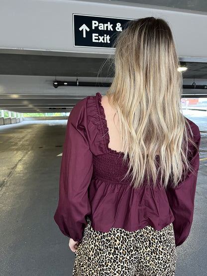 Bentley Burgundy Blouse