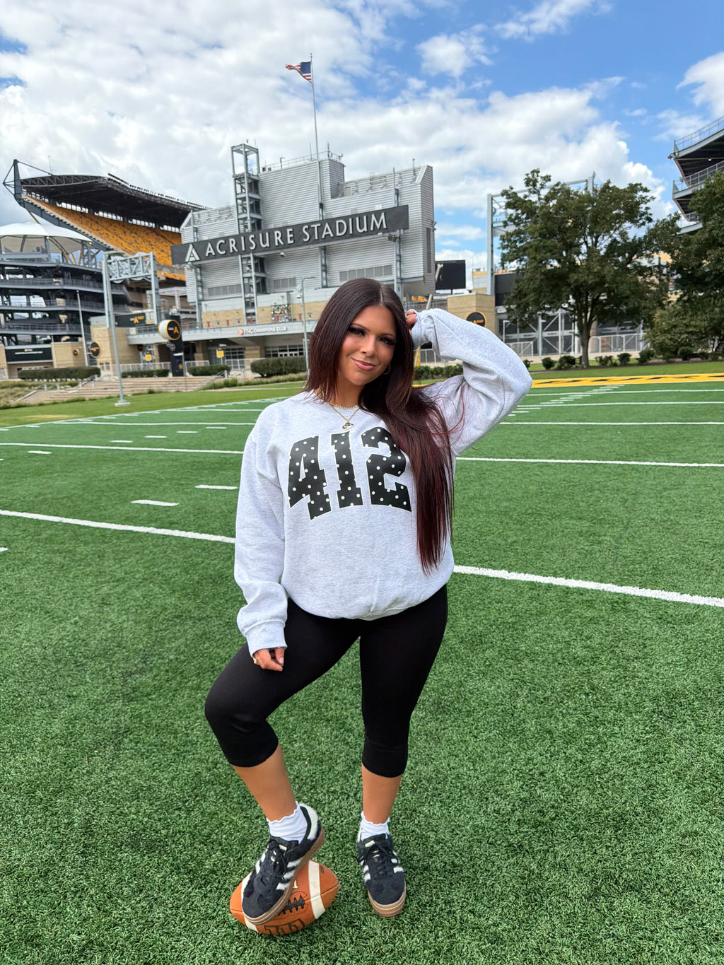 412 Polka Crewneck GREY