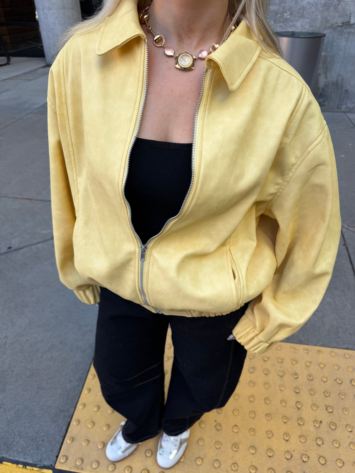 Butter Leather Bomber