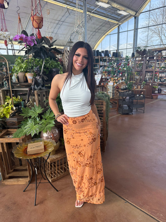 Midnight Sun Skirt in Orange